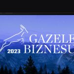banner z laptopem i logo Gazele Biznesu 2023