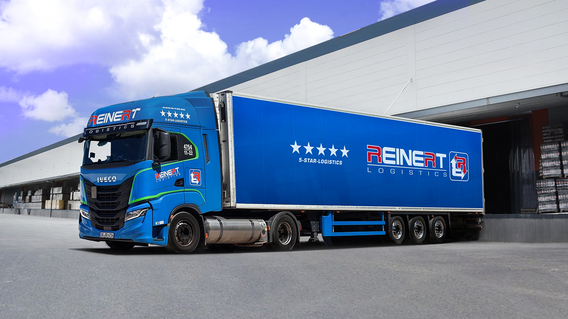 Proget zarządzanie mobilnością dla transportu i logistyki, ciężarówka firmy Reinert Logistics