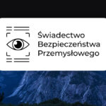 banner z laptopem i logo Świadectwo Bezpieczeństwa Przemysłowego