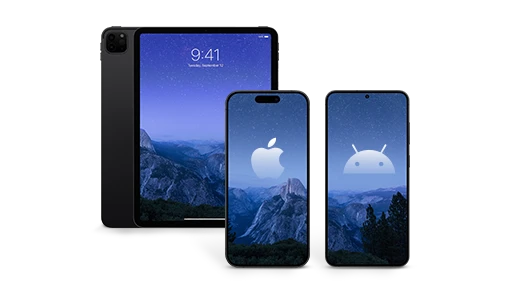tablet, iPhone oraz urządzenie Android