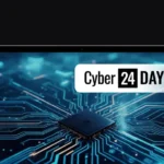 banner z laptopem i grafiką z procesorem, logo Cyber24Days