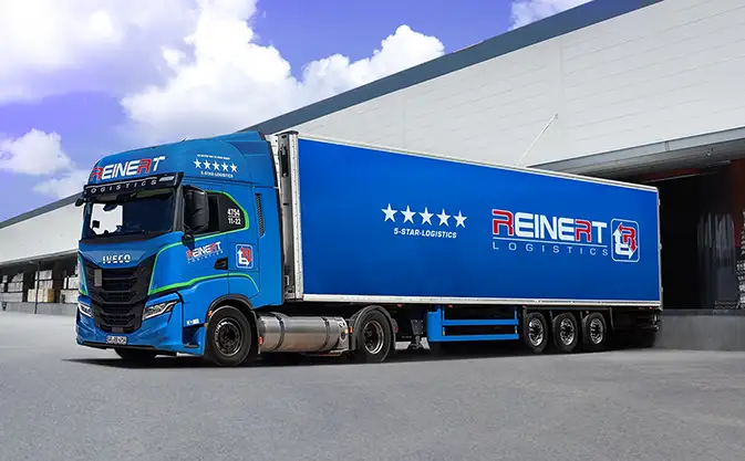 Proget mobility management for transport and logistics, truck from Reinert Logistics