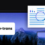 banner with Daw-Trans logo, two mobile devices laptop and tablet, document icon with magnifying glass