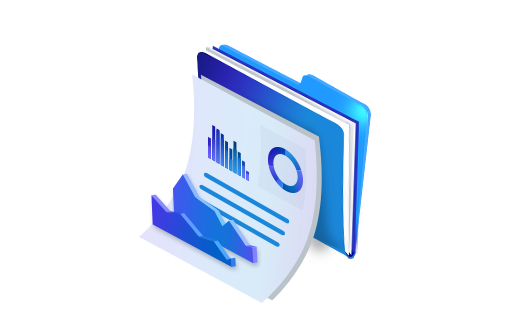 icon of the data report document, folder
