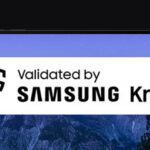 banner with a laptop and the Samsung Knox logo