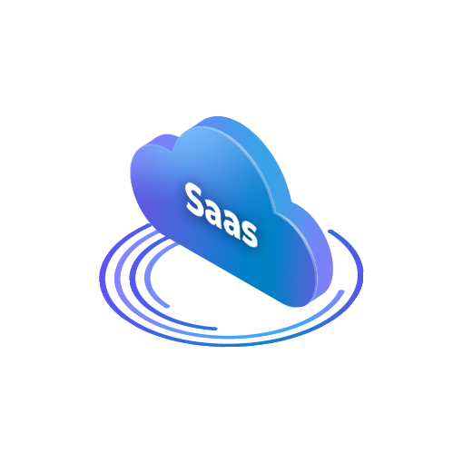 Proget cloud, cloud icon with the word SaaS