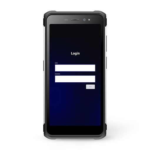 phone in Kiosk mode, single application, login screen