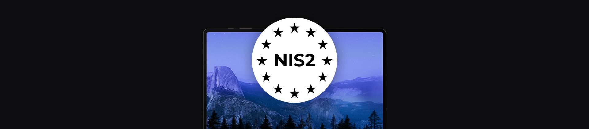 banner with laptop and NIS2 logo